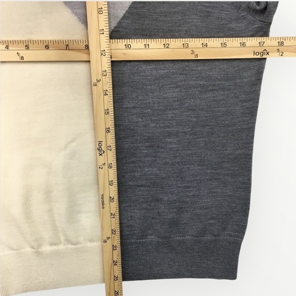 G/FORE Men's Quarter Zip Wool Sweater Colorblock Size S Golf Casual - Picture 8 of 8